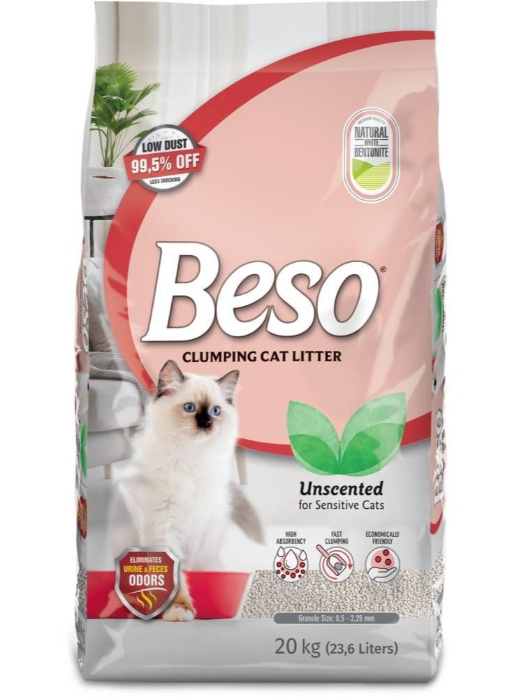 بيسو رمل للقطط بيسو بدون رائحة 23.6 ل (20 كغ) - Image 1